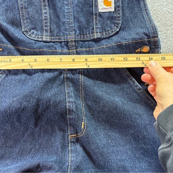 CARHARTT ICONIC 2007 OVERALLS BLUE DENIM 100% COTTON WR007 HDK WOMENS SZ 2X28 - Picture 6 of 10